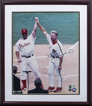 Mike Schmidt and Jim Thome Dual Signed 16x20 Framed Photograph (MLB Authenticated)